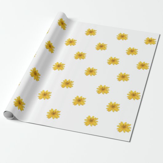 Yellow Daisy Wrapping Paper Geschenkpapier (Ungerollt)