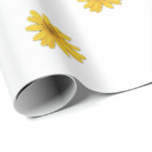 Yellow Daisy Wrapping Paper Geschenkpapier (Rolleneckpunkt)