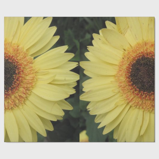 Yellow Daisy Wrapping Paper Geschenkpapier (Saum)