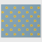 Yellow Daisy Wrapping Paper Geschenkpapier (Flach)