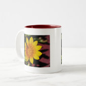 Yellow Daisy Zweifarbige Tasse (Vorderseite Links)