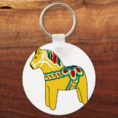 Yellow Dala Horse Schlüsselanhänger (Vorderseite)