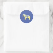 Yellow Dala Horse Sticker (Tasche)