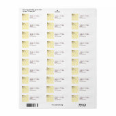 Yellow Damask Address Address Labels (Vorne)
