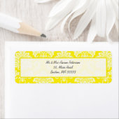 Yellow Damask Anpassbare Adressenmarken (Insitu)