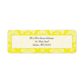 Yellow Damask Anpassbare Adressenmarken (Vorne)