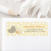 Yellow Damask Chicks Baby Showadresse Labels (Insitu)