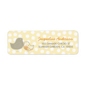 Yellow Damask Chicks Baby Showadresse Labels (Vorne)
