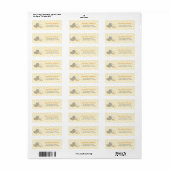 Yellow Damask Chicks Baby Showadresse Labels (Vorne)