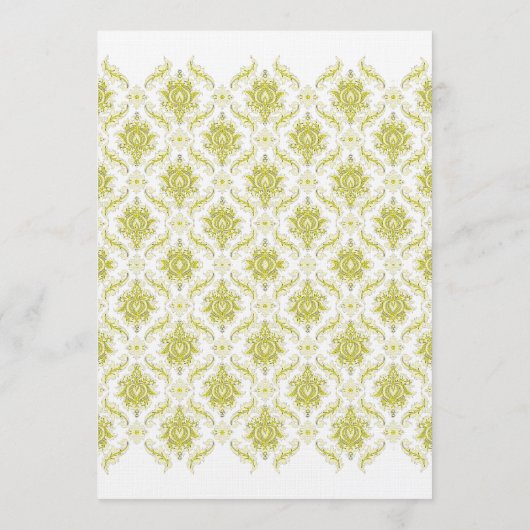 Yellow Damask Hochzeitsprogramm Programm (Rückseite)