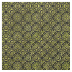 Yellow Damask Medallion Pattern Stoff