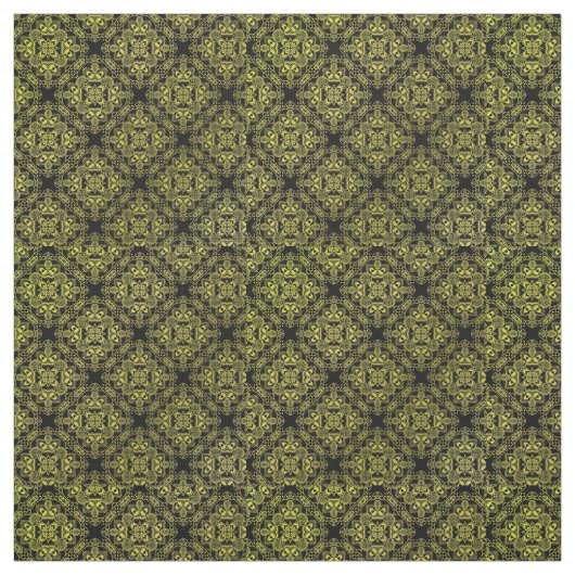 Yellow Damask Medallion Pattern Stoff (Muster)