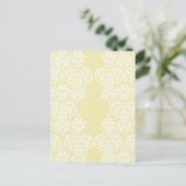 Yellow Damask Postkarte (Stehend Vorderseite)