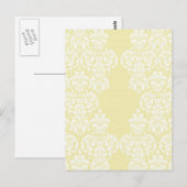 Yellow Damask Postkarte (Vorne/Hinten)