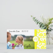 Yellow Damask Save the Date (Stehend Vorderseite)