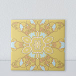 Yellow Damask Verziert Elegantes ästhetisches Vint Fliese<br><div class="desc">Schönes und elegantes Dekorfliesen in Gelb-,  Orange-,  Weiß- und Blautönen.</div>