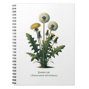 Yellow Dandelion Herbal Journal Notizblock