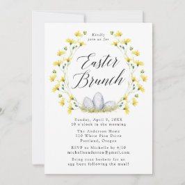 Yellow Dandelion Osterbrunch Einladung
