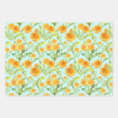 Yellow Dandelions and Dandelion Fluff Geschenkpapier Set (Vorderseite)