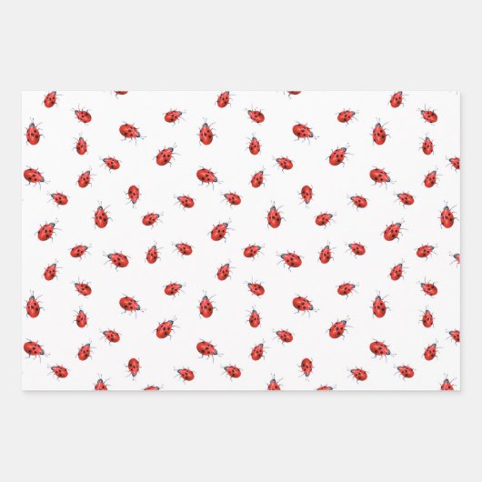 Yellow Dandelions and Red Ladybugs Geschenkpapier Set (Vorderseite 3)