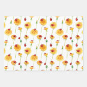 Yellow Dandelions and Red Ladybugs Geschenkpapier Set (Vorderseite 2)