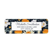 Yellow Dandelions White Daisies Navy Blue (Vorne)