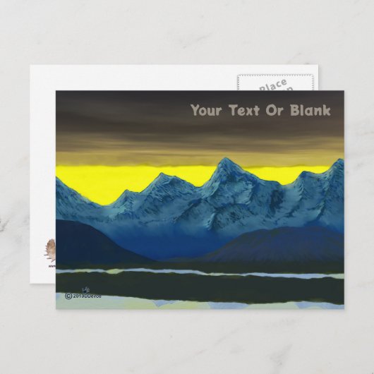 Yellow Dawn North Postkarte (Vorne/Hinten)