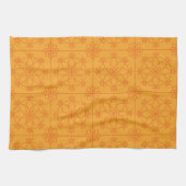 Yellow Decorative mandala Art geometrisches Muster Geschirrtuch (Horizontal)