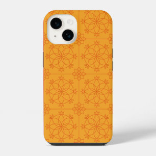 Yellow Decorative mandala Art geometrisches Muster iPhone 14 Hülle