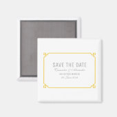 Yellow Deko Chic Save the Date Magnet (Vorderseite/Rückseite)