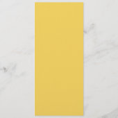 Yellow Deko Chic Wedding Menu Menükarte (Rückseite)