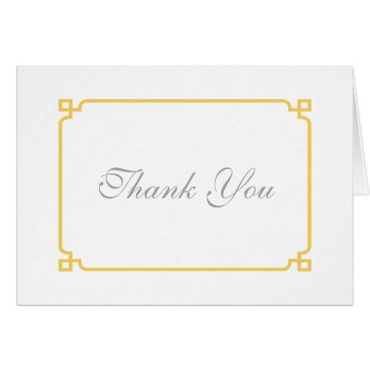 Yellow Deko Chic Wedding Vielen Dank (Vorderseite (Horizontal))