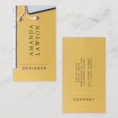 Yellow Designer-Arbeitsraum Visitenkarte (Vorne/Hinten)