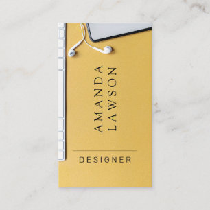 Yellow Designer-Arbeitsraum Visitenkarte