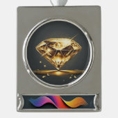 Yellow Diamond Banner-Ornament Silber (Vorderseite)