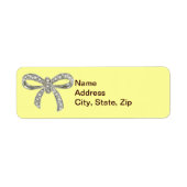 Yellow Diamond Bow WedgeAddress Labels (Vorne)