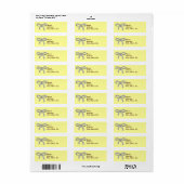 Yellow Diamond Bow WedgeAddress Labels (Vorne)