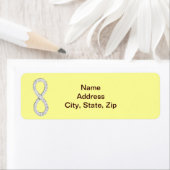 Yellow Diamond Infinity Wedding Address Labels (Insitu)