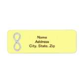 Yellow Diamond Infinity Wedding Address Labels (Vorne)