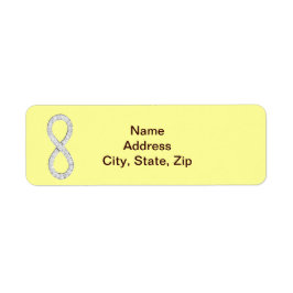 Yellow Diamond Infinity Wedding Address Labels