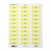 Yellow Diamond Infinity Wedding Address Labels (Vorne)