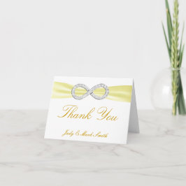 Yellow Diamond Infinity Wedding Danke Card