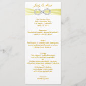 Yellow Diamond Infinity Wedding Menu Card Menükarte (Vorderseite)