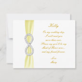 Yellow Diamond Infinity Wedding Trauzeugin Card Einladung (Vorderseite)