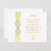 Yellow Diamond Infinity Wedding Trauzeugin Card Einladung (Vorne/Hinten)