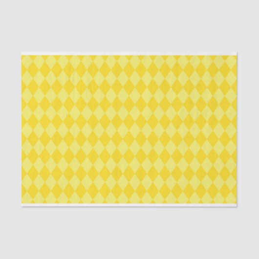 YELLOW DIAMOND MARDI GRAS PATTERN SEIDENPAPIER (Vorderseite)