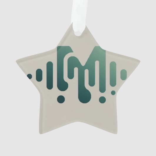 Yellow Diamond Music Wave Design Ornament (Rückseite)