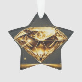 Yellow Diamond Music Wave Design Ornament (Vorderseite)