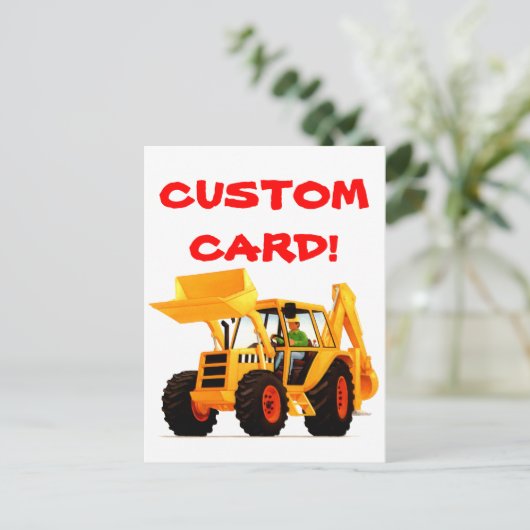 Yellow Digger Postkarte (Stehend Vorderseite)