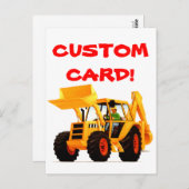 Yellow Digger Postkarte (Vorne/Hinten)
